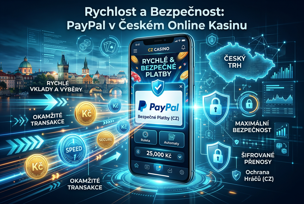 Infografika platebních metod v online casinu přes PayPal